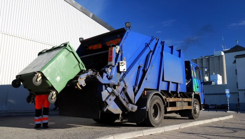 Tomys Waste fleet of waste removal trucks in action