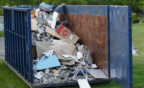Professional team performing loft clearance